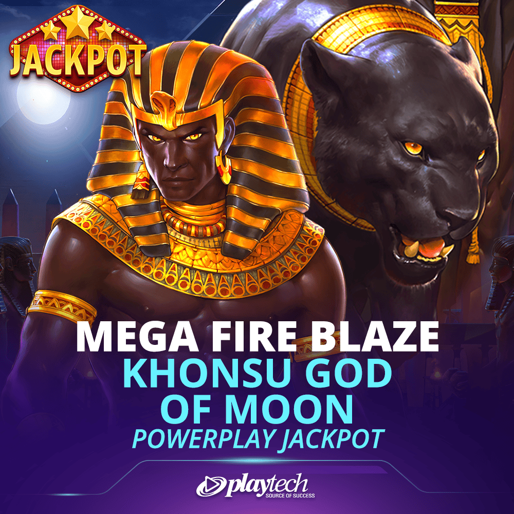 Mega Fire Blaze™: Khonsu God of Moon™ PP Jackpot 巨型烈焰™：月亮神孔斯™ 强力累积奖金